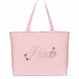 PINK Victoria's Secret Light Pink Floral Tote